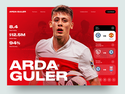 Athlete Web Experience Design athlete landing athlete website figma design hero section landing page modern ui sports landing sports ui sports website typography design ui design ui ux ux design web design web ui website