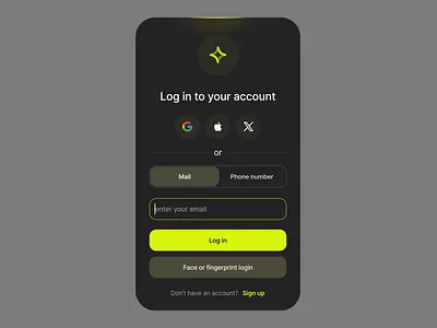 Log in UI - world-class component clean ui create account login minimal ui mobile nice log in ui saas product sign in sign up ui ux