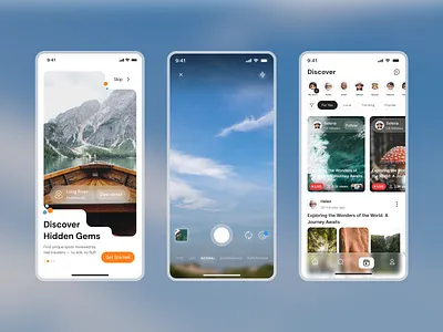 Travel Media app app creative graphic design media mobile travel traveling ui uiux