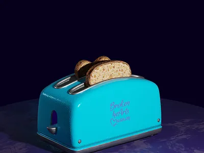 Toasted 3dillustration b3d blender3d heart museum satirical toaster