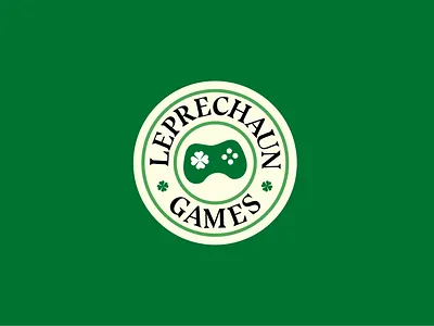 Leprechaun Games branding clover design game leprechaun logo lucky