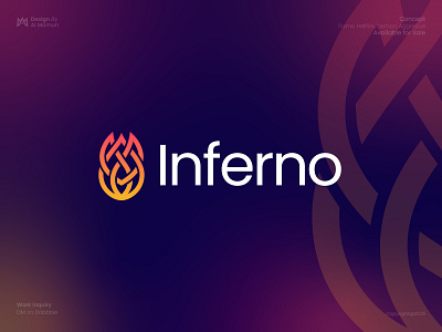 Modern and Minimalist Flame, Fire Logo Design branding business logo devil fire logo flame logo glow hellfire identity ignite logo logo design logo designer logo icon marca modern modern logo symbol timeless unique