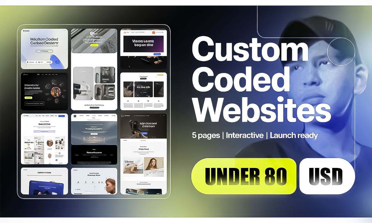 Custom Coded Website - Fiverr advertising custom coded design branding development php reactjs ui ux visual identity web design website design