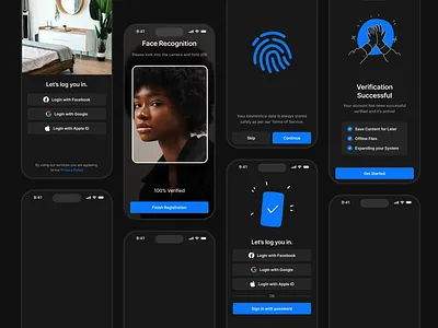 Mobile Login & Signup - Lookscout Design System android clean dark design ios layout login mobile responsive sign up ui user interface ux