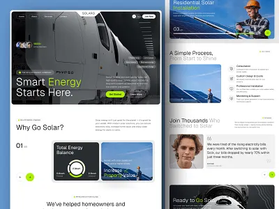 Solar Panel Energy Landing Page cleanenergy cleanui creativedesign digitaldesign ecofriendlydesign energycompany greenenergy landingpagedesign minimalui moderndesign modernui renewableenergy solarenergy solarpanel sustainabledesign ui uidesign uiux webdesign websitedesign