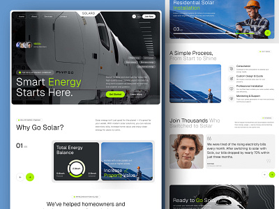 Solar Panel Energy Landing Page cleanenergy cleanui creativedesign digitaldesign ecofriendlydesign energycompany greenenergy landingpagedesign minimalui moderndesign modernui renewableenergy solarenergy solarpanel sustainabledesign ui uidesign uiux webdesign websitedesign