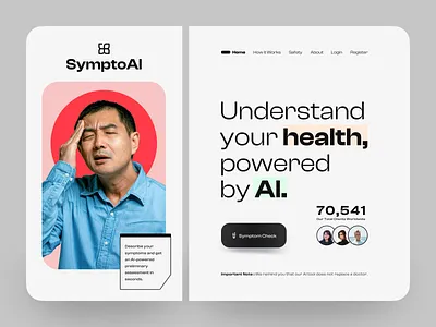 SymptoAI HealthTech Website Minimal Design clean website design digital health app dribbble app design dribbble design dribbble designers dribbble website dsdsd figma health care app healthtech landing page medical dashboard medical data medical website patient data responsive design ui design ux design web design trends web ui