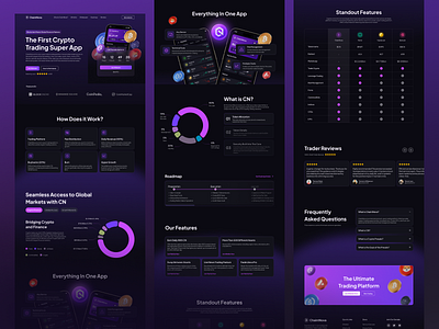 ChaintNova - Crypto & Web3 Landing Page bitcoin blockchain clean crypto cryptocurrency dark mode fintech homepage landing page saas trading ui ui design ux ux design web design web3