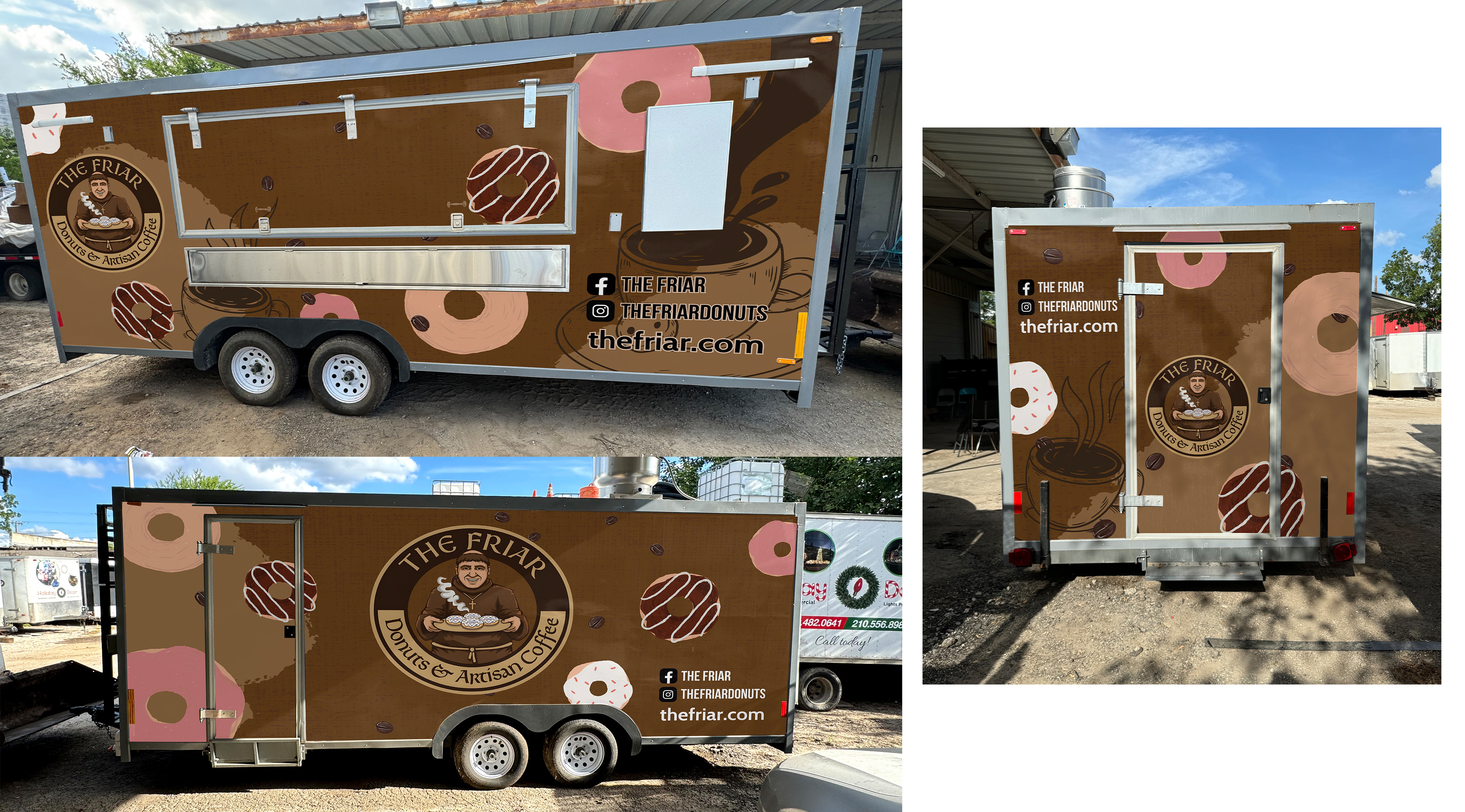 Food Trailer wrap design For Dessert and Coffee Shop banner car wrap design carwraps coffee shop truck wrap decalss food trailer wrap food truck wrap graphic design livery design print design product design trailer wrap truck wrap van wrap design vehicle wrap vinyl design wrap design