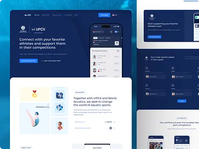 Digital Fan Engagement - Web Design app branding design graphic design landingpage logo new sport swimming ui ux web website