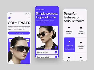 Pancur - Responsive Mobile Copy Trader Web Landing Page branding design elegant element invest investment landingpage layout minimalist mobile mobileweb modern professional responsive section trade trading ui uidesign website