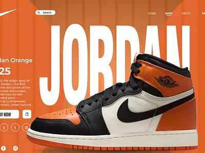 Nike Jordan website banner prototype animation branding design graphic design illustration uidesign website design