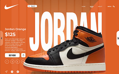 Nike Jordan website banner prototype animation branding design graphic design illustration uidesign website design