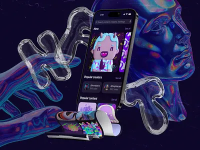 NFT-Powered Content Marketplace crypto app ios design marketplace mobile app nft nft app nft marketplace product design ui ux design