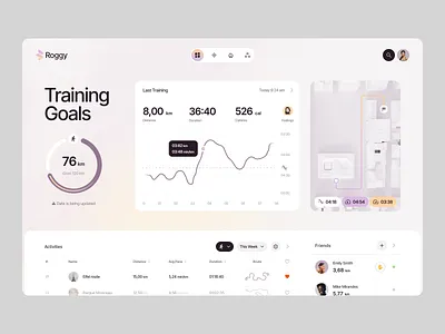 UI-UX for a Fitness Product ✦ Roggy design interface product service startup ui ux web website