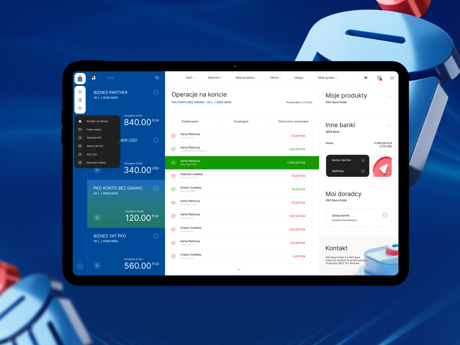 Example of UX/UI Web Designs