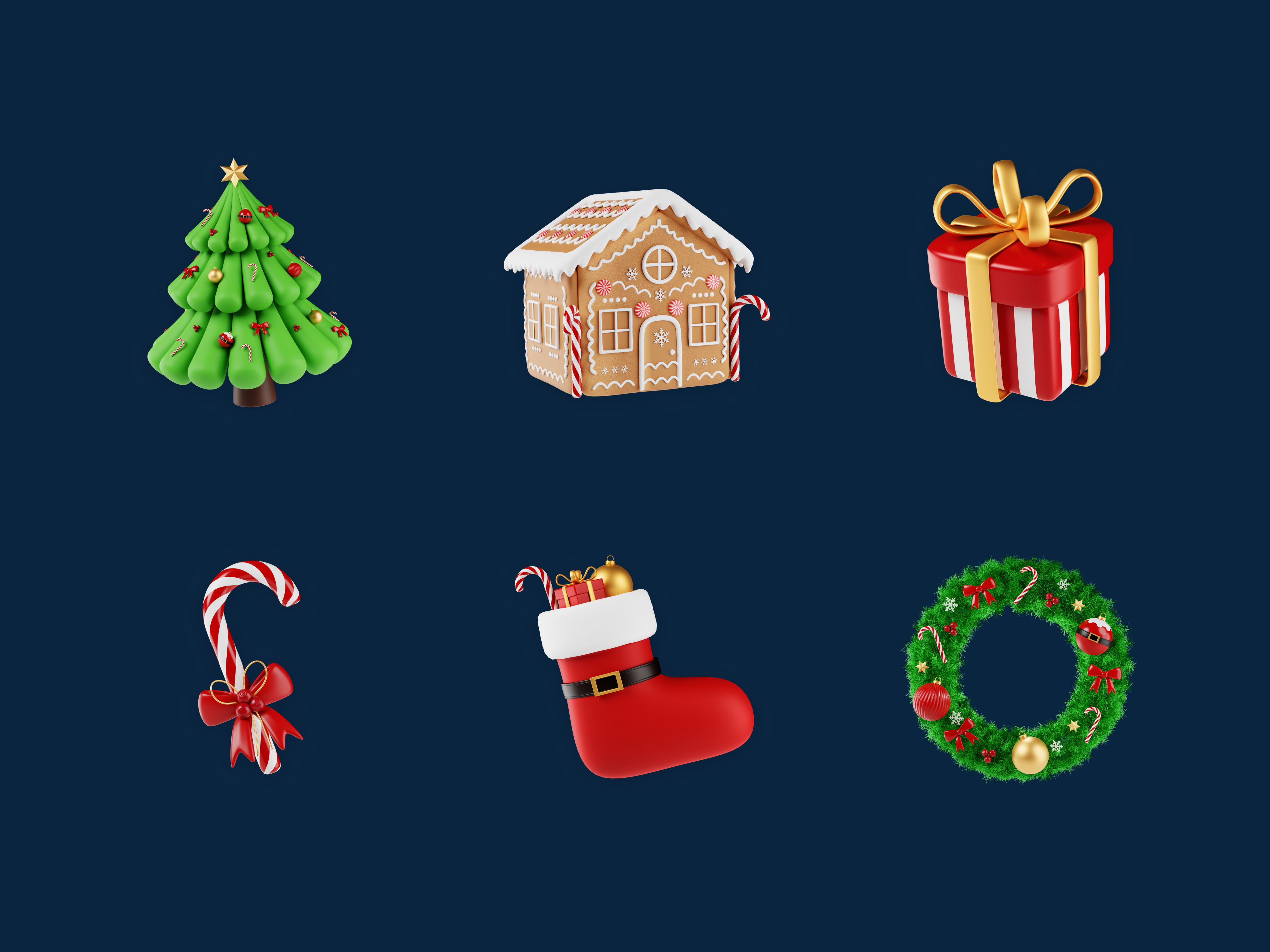 Christmas 3d icons pack 3d 3d art 3d blender 3d design 3d icon 3d illustration 3d modeling blender christmas christmas icons design icons render