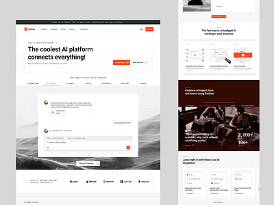 Radiant - AI Worfklow Automation Landing Page Animation ai automation ai tool ai workflow animation design b2b saas clean ui dashboard ui futuristic ui interface motion landing page landing page animation microinteractions modern landing page motion design productivity app saas design tech landing page ui animation web design workflow automation
