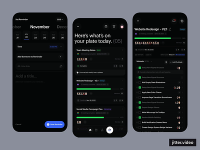 AI Task Management Platform ai alif animation app application card design details home landing page mobile modern motion graphics task task management ui ui ux design ux web design website