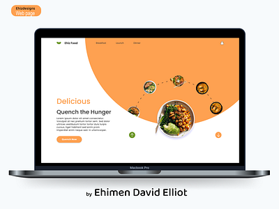 A web page for food branding design graphic design i illustration logo typography ui vector