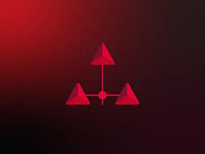 Tech Connectivity Logo Mark 3d a letter a logo a logomark a symbol brand identity branding connectivity digital futuristic geometric gradient logo logo design network networking red logo startup tech technology