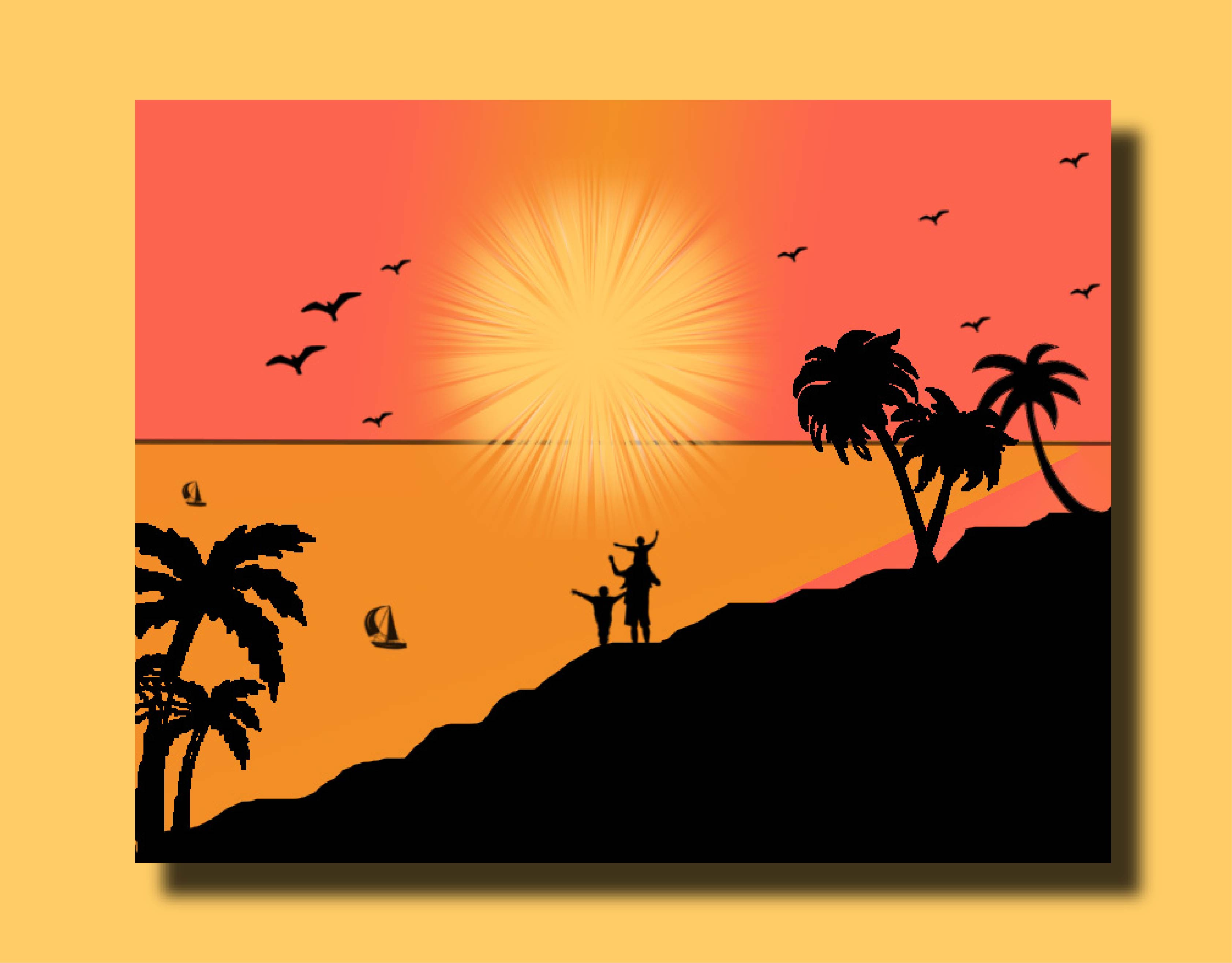 Landscape picture branding company logo design graphic design illustration landscape picture logo logo design logo designer vector