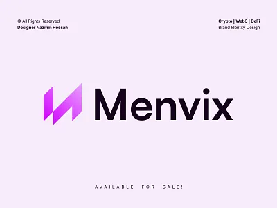 Menvix Modern M N V Lettermark Logo for Crypto, Web3 & Fintech blockchain logo blockchain tech logo brand logo branding crypto branding crypto logo industrial logo lettermark logo logo logo design logo designer logotype m logo n logo saas logo startup identity startup logo symbol tech identity web3 logo