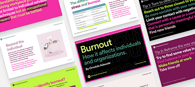 Burnout: How it affects individuals and organizations burnout design infographic presentation
