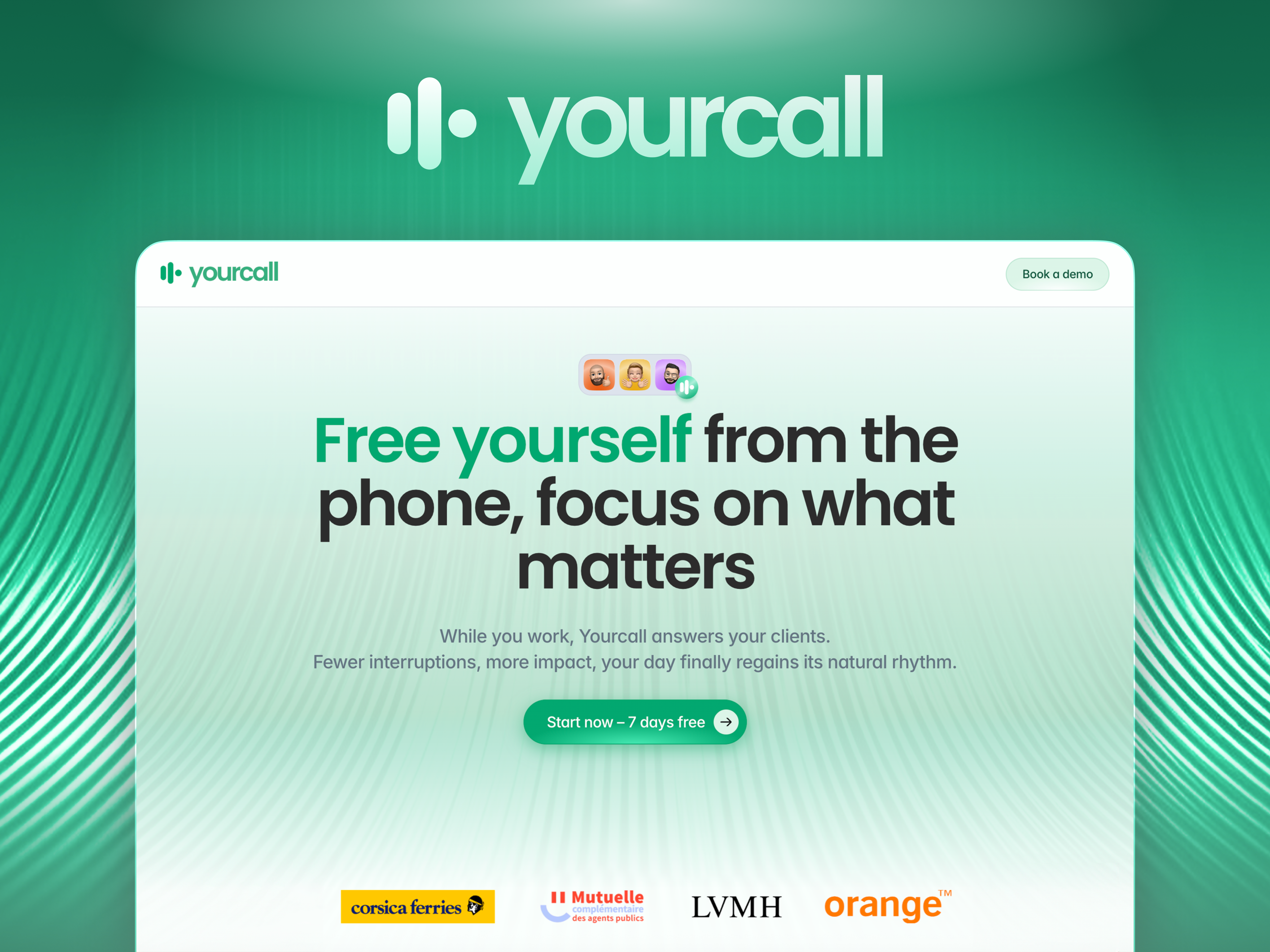 AI-Powered Call Assistant – Landing Page & Logo branding logo