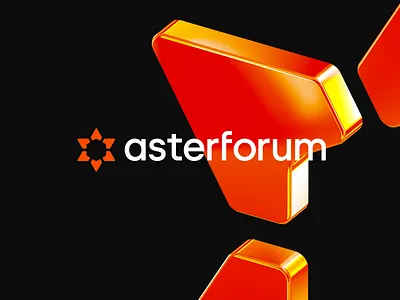 asterforum arrow blockchain branding flower geometric identity logo logo designer modern modern logo star symbol