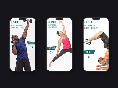 Your Trainer iPhone Carousel branding fitness iphone ui ux