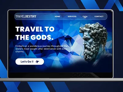 TravelDestiny. (Hero Landing Page UI) creative web dribbble figma hero section illustration landing page ui design web design