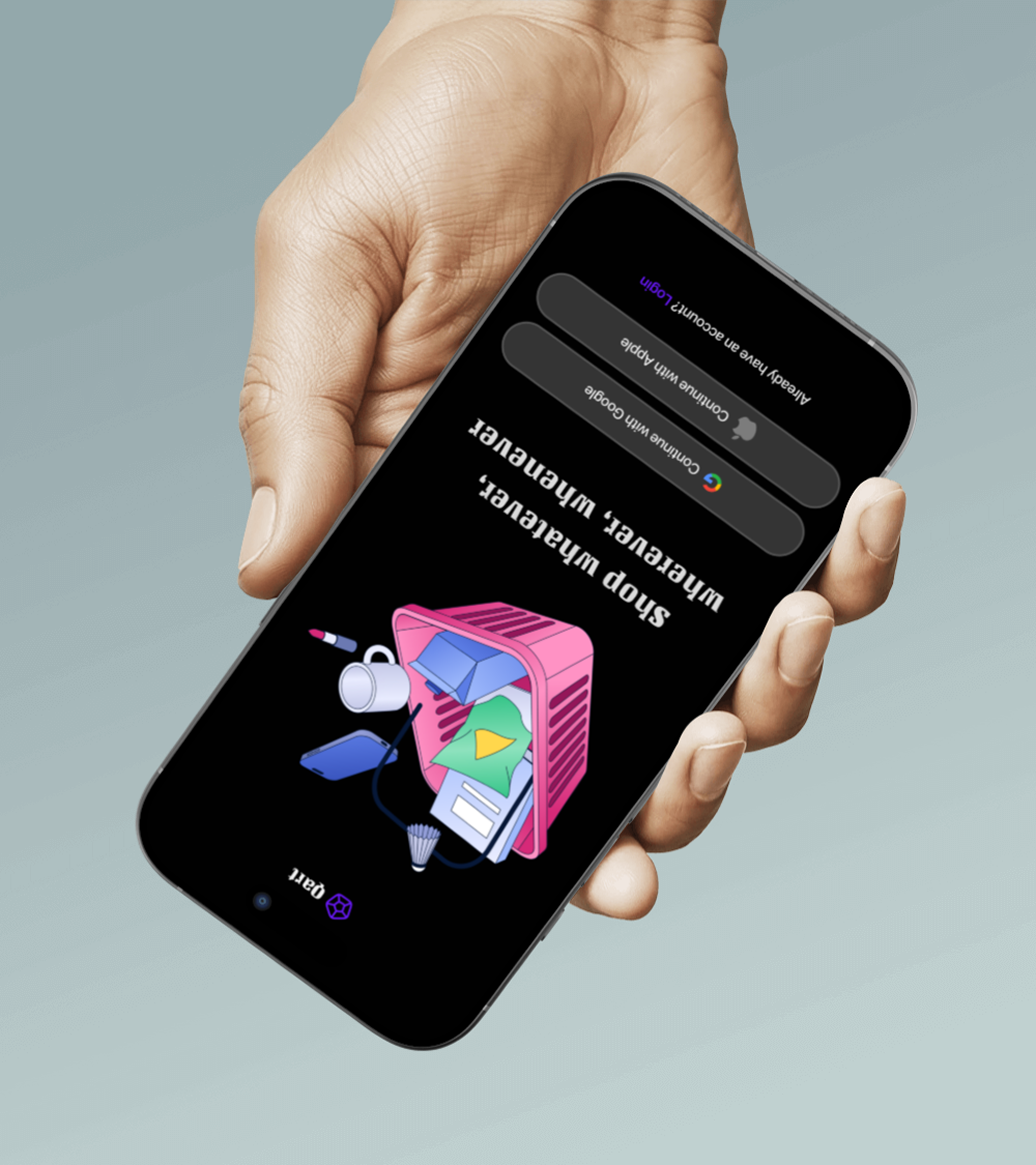 Qart Onboarding Screen e commerce mobile app onboarding screen shopping app ui design