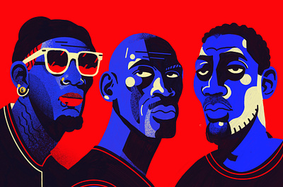 Legends basketball character chicago chicago bulls illustration illustrator legends nba nba basketball nba legends people portrait portrait illustration procreate