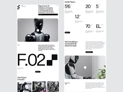 AI Landing page web design layout overview ✦ Figure ai animation design interaction landing page motion graphics service site startup ui ux web design website