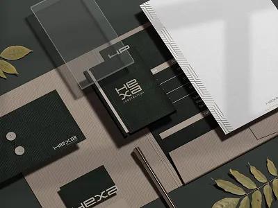 Hexa Construtora identity branding business card corporate design download identity logo mockup mockups paper premium psd stationery template typography