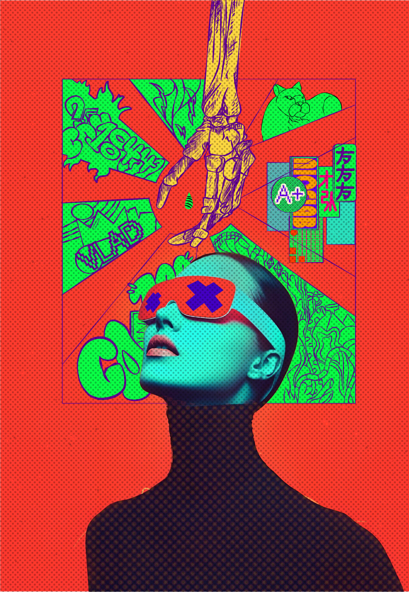 Red Queen branding colorful design doodles graphic design illustration texture vintage