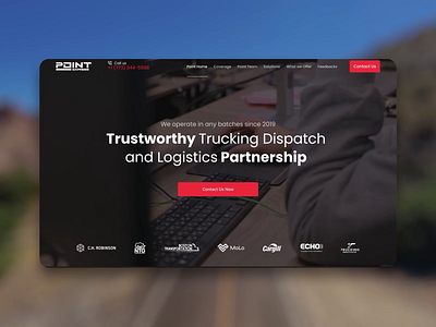 Point Express Logistics - Website logistics logistics website motion graphics supply supply chain track ui ux webflow webflow development website design website development