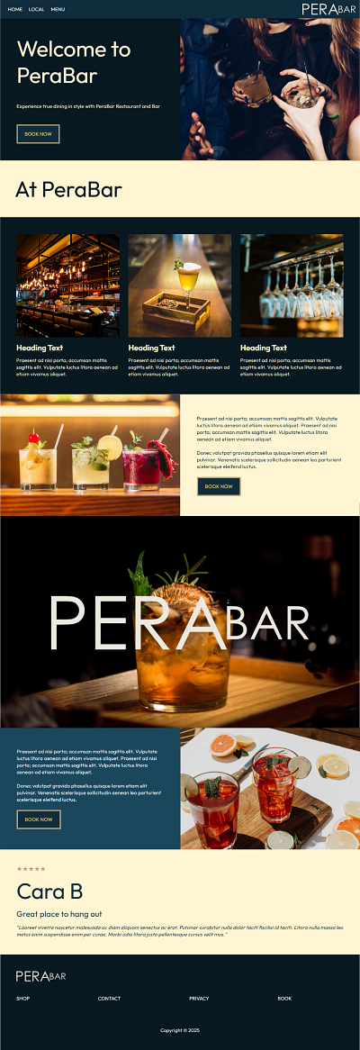 Bar / Pub / Restaurant Website Design branding design graphic design logo web