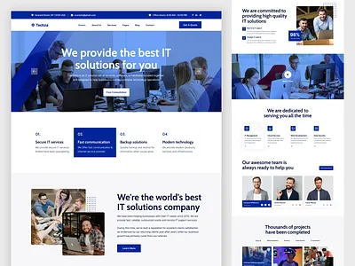 IT Solution Agency Landing Page branding design figma homepage it landingpage minimal modern design tech tech landing ui ui design uiux design web website