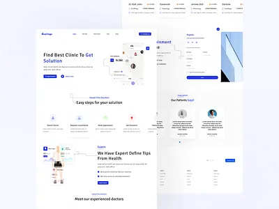 Medical Landing Page blue design health landing page medical ui ux