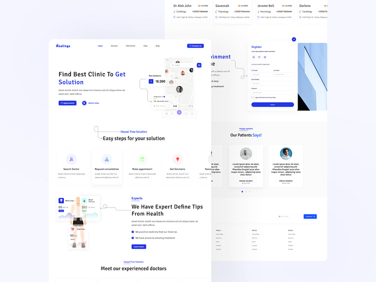 Medical Landing Page by Md Afser Uddin on Dribbble