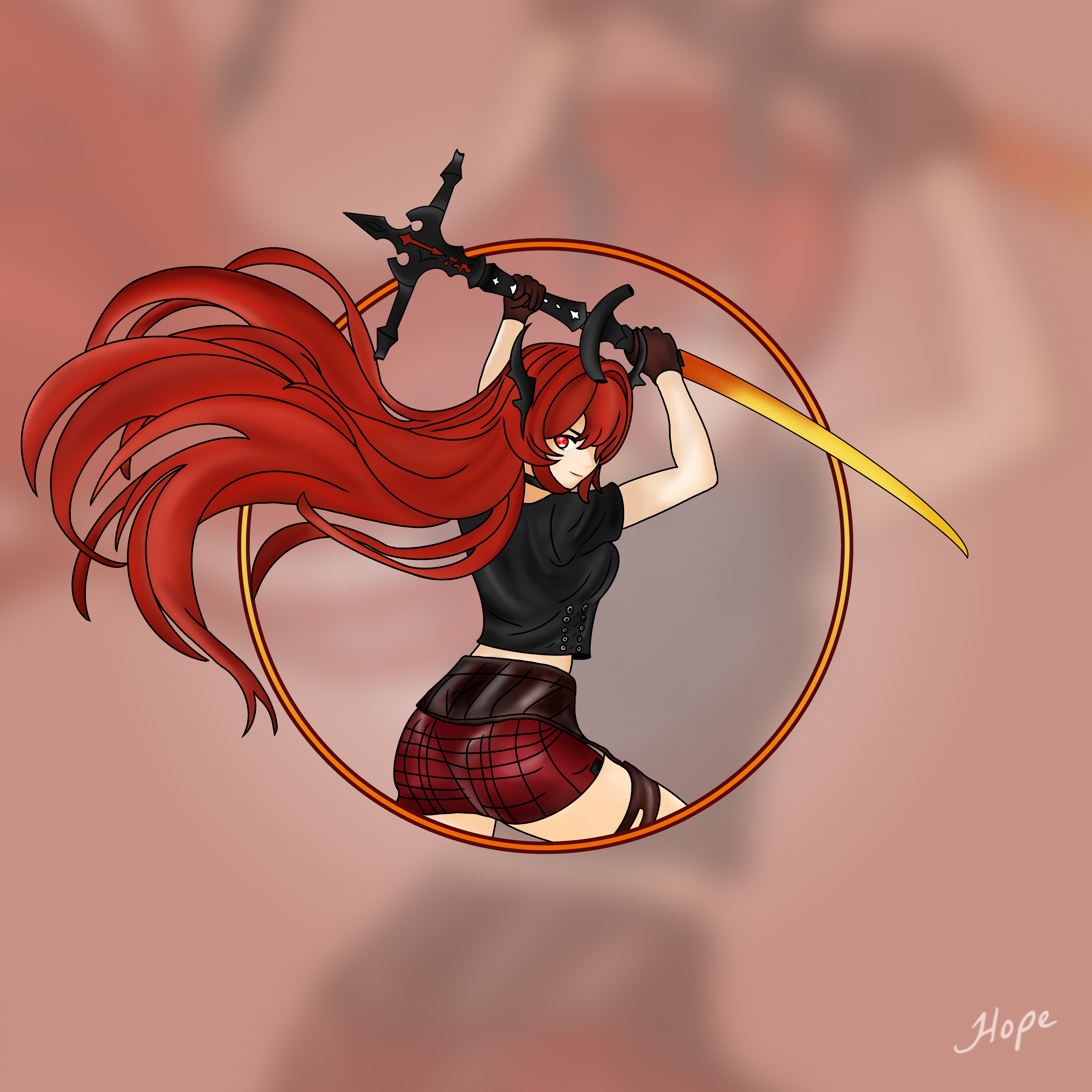 Surtr from Arknights Mascot Logo Design anime anime art anime character design anime design arknights art artwork character character design character illustration cute girl design digital art girl graphic design illustration surtr