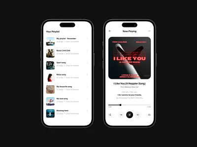 #01 Music App - My playlist 🎵 mobile app music music mobile app music song song