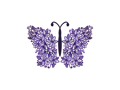 Butterfly Flowers Logo beauty brand brand design branding brandlogo butterfly cosmetic flower graphic design hand drawn illustration logo logodesign logoforsale nature perfume salon spa vector yoga