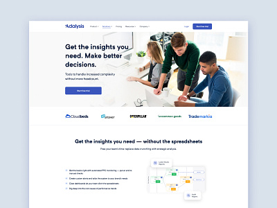 Adalysis - Solution page adalysis ads automation ads optimization ggstudio marketing tools ppc tool saas website solution page ui website