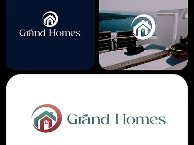 Grand Homes – Modern Real Estate Logo Design | Branding Identity construction logo creative branding gradient logo home logo design house logo logo design modern branding modern real estate brand premium logo property branding real estate identity real estate logo