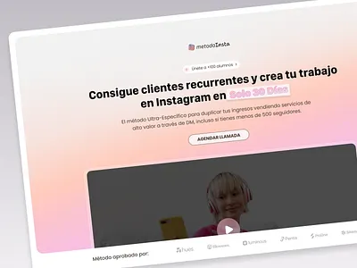VSL Landing Page: Instagram canva coach copy course digital hero hotmart instagram landing landing page landingpage launch marketing digital master ui video vsl