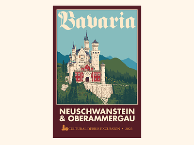 See Bavaria bavaria castle europe germany illustration poster travel