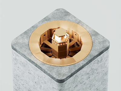 Panopticon 3d 3d animation blender blender3d illustration isometric isometric illustration